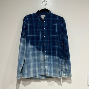 Zadig & Voltaire Men’s Bleached Checker Shirt with Distressed Details